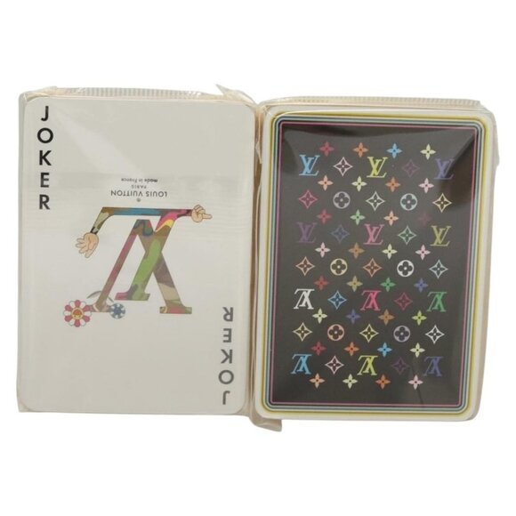 LOUIS VUITTON Monogram Multicolor Playing Cards Black White LV Auth am8801 - Picture 4 of 12